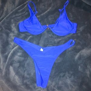 Shein cobalt blue underwire bikini